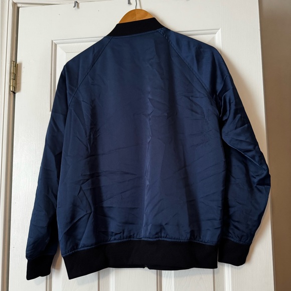 Skye's The Limit Blue Floral Embroidered Bomber Jacket 0501 - Picture 5 of 5